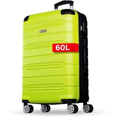 NOWI Hartschalenkoffer Mittelgroß – 62,7L Volumen – 8 Rollen 360° drehbar – Leichter ABS Koffer mit Zahlenschloss & Teleskopgestänge – Reisekoffer, Handgepäckskoffer, Trolley (Lime, L) NOWI Hartschalenkoffer Mittelgroß – 62,7L Volumen – 8 Rollen 360° drehbar – Leichter ABS Koffer mit Zahlenschloss & Teleskopgestänge – Reisekoffer, Handgepäckskoffer, Trolley (Lime, L)