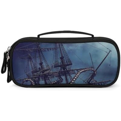 FekiLoot Octopus Mehrzweck-Organizer-Tasche mit Griff, strapazierfähiges PU-Leder, Stifttasche, tragbare Make-up-Aufbewahrungstasche für Reisen, Alltag, Schreibtisch-Organisation, 21 x 11 x 4,5 cm FekiLoot Octopus Mehrzweck-Organizer-Tasche mit Griff, strapazierfähiges PU-Leder, Stifttasche, tragbare Make-up-Aufbewahrungstasche für Reisen, Alltag, Schreibtisch-Organisation, 21 x 11 x 4,5 cm