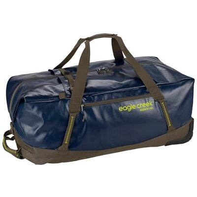 Eagle Migrate Reisetasche mit Rollen 130L Blau Allterrain-Räder, verstaubare Rucksacktragegurte, nahtlose Bodenkonstruktion, Fronttasche, 130L Volumen Eagle Migrate Reisetasche mit Rollen 130L Blau Allterrain-Räder, verstaubare Rucksacktragegurte, nahtlose Bodenkonstruktion, Fronttasche, 130L Volumen