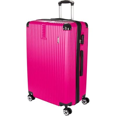 BRUBAKER Hartschalen Reisekoffer London Rollkoffer mit Zahlenschloss, 4 Rollen und Komfort Tragegriffen ABS Koffer 49 x 76,5 x 29,5 cm Hartschalenkoffer Trolley (XL Pink) BRUBAKER Hartschalen Reisekoffer London Rollkoffer mit Zahlenschloss, 4 Rollen und Komfort Tragegriffen ABS Koffer 49 x 76,5 x 29,5 cm Hartschalenkoffer Trolley (XL Pink)