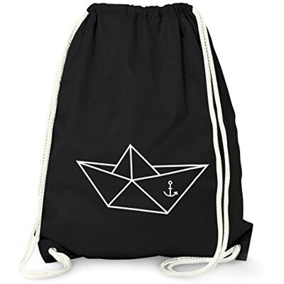 MoonWorks Turnbeutel Schiffchen Origami Anker Seemann Schiff Gym Bag Schwarz unisize MoonWorks Turnbeutel Schiffchen Origami Anker Seemann Schiff Gym Bag Schwarz unisize