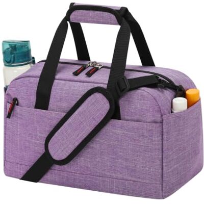 LONALIA 14L kleine Sporttasche, Nassfach, 14 Zoll, Lila (Strukturiert) Handgepäcktauglich, wasserabweisend, mini Duffel-Tasche, mehrere Fächer für Wochenende, Übernachtung, Reisen, Training LONALIA 14L kleine Sporttasche, Nassfach, 14 Zoll, Lila (Strukturiert) Handgepäcktauglich, wasserabweisend, mini Duffel-Tasche, mehrere Fächer für Wochenende, Übernachtung, Reisen, Training