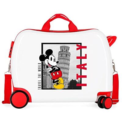 Disney Mickey und Minnie Travel the World Italy Kinderkoffer, weiß, 50 x 39 x 20 cm, starres ABS, seitlicher Kombinationsverschluss, 34 l, 1,8 kg, 4 Rollen, Handgepäck Disney Mickey und Minnie Travel the World Italy Kinderkoffer, weiß, 50 x 39 x 20 cm, starres ABS, seitlicher Kombinationsverschluss, 34 l, 1,8 kg, 4 Rollen, Handgepäck