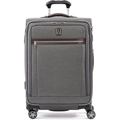 Travelpro Platinum Elite Softside erweiterbares aufgegebenes Gepäck, Spinner-Koffer mit 8 Rädern, TSA-Schloss, Herren und Damen, Vintage-Grau, kariert, mittelgroß, 72x47x30 cm Travelpro Platinum Elite Softside erweiterbares aufgegebenes Gepäck, Spinner-Koffer mit 8 Rädern, TSA-Schloss, Herren und Damen, Vintage-Grau, kariert, mittelgroß, 72x47x30 cm
