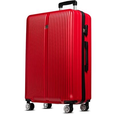 NOWI Hartschalen-Koffer Trolley Rollkoffer Reisekoffer Handgepäck 8 Rollen (M-L-XL-Set) (Rot, XL) NOWI Hartschalen-Koffer Trolley Rollkoffer Reisekoffer Handgepäck 8 Rollen (M-L-XL-Set) (Rot, XL)