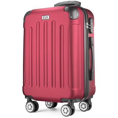 POSH Hartschalenkoffer Koffer & trolleys rollkoffer handgepäck reisekoffer mit Rollen, Koffer groß, mittelgroß, klein ABS, Leichter Kofferset 3 teilig im M-L-XL (Red Wine, M) POSH Hartschalenkoffer Koffer & trolleys rollkoffer handgepäck reisekoffer mit Rollen, Koffer groß, mittelgroß, klein ABS, Leichter Kofferset 3 teilig im M-L-XL (Red Wine, M)