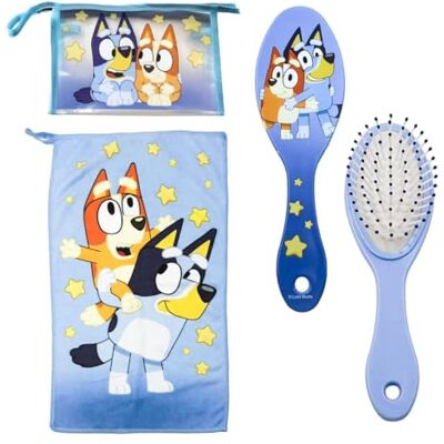 CERDÁ LIFE'S LITTLE MOMENTS Bluey Mädchen-Toilettenset mit Handtuch und Bürste CERDÁ LIFE'S LITTLE MOMENTS Bluey Mädchen-Toilettenset mit Handtuch und Bürste