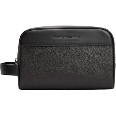 Tommy Hilfiger Herren Kulturbeutel Flag Monogram mit Griff, Schwarz (Black), Einheitsgröße Tommy Hilfiger Herren Kulturbeutel Flag Monogram mit Griff, Schwarz (Black), Einheitsgröße