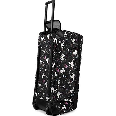 normani Leichte robuste Sport und Reisetasche 80-120 Liter Trolley wasserabweisend reißfest leicht zu reinigen 2 Rollen verstärkter Boden Farbe Schwarz/Einhorn / 100 Liter normani Leichte robuste Sport und Reisetasche 80-120 Liter Trolley wasserabweisend reißfest leicht zu reinigen 2 Rollen verstärkter Boden Farbe Schwarz/Einhorn / 100 Liter