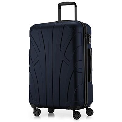 suitline Hartschalen-Koffer Koffer Trolley Rollkoffer Reisekoffer, TSA, 66 cm, ca. 58 Liter, 100% ABS matt, Dunkelblau suitline Hartschalen-Koffer Koffer Trolley Rollkoffer Reisekoffer, TSA, 66 cm, ca. 58 Liter, 100% ABS matt, Dunkelblau