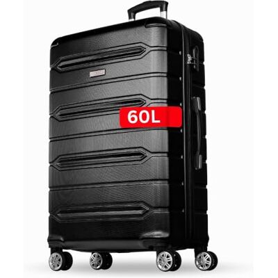 NOWI Hartschalenkoffer Mittelgroß – 62,7L Volumen – 8 Rollen 360° drehbar – Leichter ABS Koffer mit Zahlenschloss & Teleskopgestänge – Reisekoffer, Handgepäckskoffer, Trolley (schwarz, L) NOWI Hartschalenkoffer Mittelgroß – 62,7L Volumen – 8 Rollen 360° drehbar – Leichter ABS Koffer mit Zahlenschloss & Teleskopgestänge – Reisekoffer, Handgepäckskoffer, Trolley (schwarz, L)