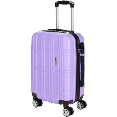 BRUBAKER Handgepäck Hartschalen Koffer Bahamas Erweiterbarer Reisekoffer mit Zahlenschloss, 4 Rollen und Komfort Tragegriffen 37 x 56 x 24,5 cm ABS Rollkoffer Trolley (M Flieder Lila) BRUBAKER Handgepäck Hartschalen Koffer Bahamas Erweiterbarer Reisekoffer mit Zahlenschloss, 4 Rollen und Komfort Tragegriffen 37 x 56 x 24,5 cm ABS Rollkoffer Trolley (M Flieder Lila)