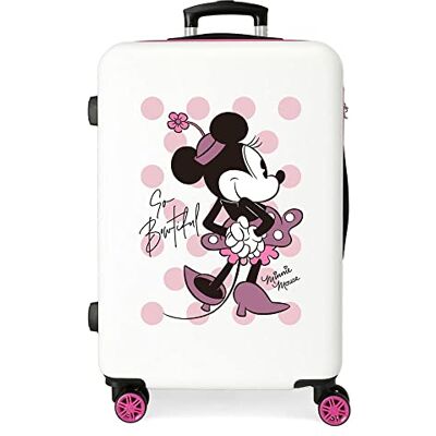 Disney Have A Good Time Minnie So schön Pinker mittelgroßer Koffer 46x65x23 cm Starres ABS Seitliches Zahlenschloss 56L 3 kg 4 Doppelräder Disney Have A Good Time Minnie So schön Pinker mittelgroßer Koffer 46x65x23 cm Starres ABS Seitliches Zahlenschloss 56L 3 kg 4 Doppelräder