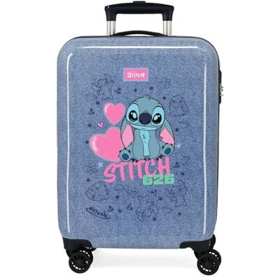 Disney Joumma Stitch Hearts Kabinenkoffer, blau, 38 x 55 x 20 cm, starres 2 kg -Seitenkombinationsschloss, ABS 2 kg 35L, Handgepäck Disney Joumma Stitch Hearts Kabinenkoffer, blau, 38 x 55 x 20 cm, starres 2 kg -Seitenkombinationsschloss, ABS 2 kg 35L, Handgepäck