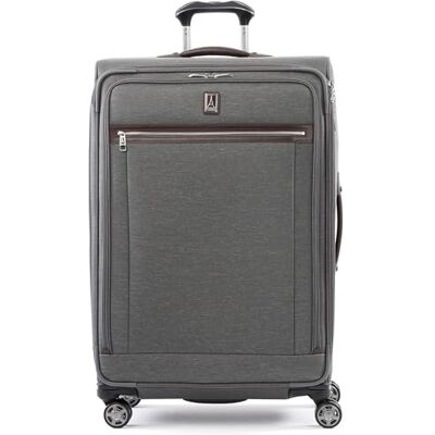 Travelpro Platinum Elite Softside erweiterbares aufgegebenes Gepäck, großer Spinner-Koffer mit 8 Rädern, TSA-Schloss, Herren und Damen, Vintage-Grau, kariert, groß, 83x54x34 cm Travelpro Platinum Elite Softside erweiterbares aufgegebenes Gepäck, großer Spinner-Koffer mit 8 Rädern, TSA-Schloss, Herren und Damen, Vintage-Grau, kariert, groß, 83x54x34 cm