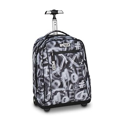 Appack Big Trolley, 35 l, einzelne Teleskopstange, versenkbare Schultergurte, doppelte Verwendung, Fronttasche, Grundschule, Jet Black, Kinder, grau Appack Big Trolley, 35 l, einzelne Teleskopstange, versenkbare Schultergurte, doppelte Verwendung, Fronttasche, Grundschule, Jet Black, Kinder, grau