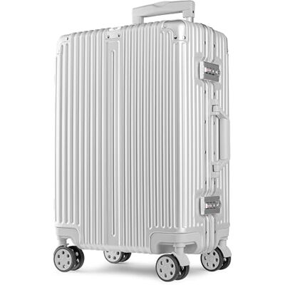 POSH Handgepäck Koffer M Robuster Business Reisekoffer 38L Hartschale 58x40x23 cm Polycarbonat Trolley mit Aluminium Rahmen & 2 TSA-Schlössern Leise 360° Rollen Inklusive Kofferschutzhülle POSH Handgepäck Koffer M Robuster Business Reisekoffer 38L Hartschale 58x40x23 cm Polycarbonat Trolley mit Aluminium Rahmen & 2 TSA-Schlössern Leise 360° Rollen Inklusive Kofferschutzhülle
