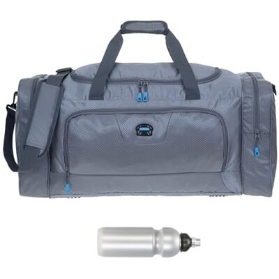 Elephant Sporttasche XL 69 cm Nassfach Saunatasche Trainer 1244 grau + f titan grey Schuhfach Sport Fitness Gym Bag sehr groß Damen Herren + Trinkflasche Elephant Sporttasche XL 69 cm Nassfach Saunatasche Trainer 1244 grau + f titan grey Schuhfach Sport Fitness Gym Bag sehr groß Damen Herren + Trinkflasche