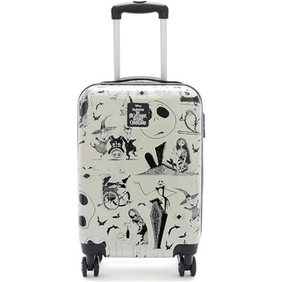Disney Official Tim Burtons Nightmare Before Christmas Hartschalen-Trolley Jack Skellington Design Höhe 56 cm und Breite 35 cm Strapazierfähiger Reisekoffer Disney Official Tim Burtons Nightmare Before Christmas Hartschalen-Trolley Jack Skellington Design Höhe 56 cm und Breite 35 cm Strapazierfähiger Reisekoffer