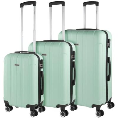 ITACA Koffer Set Mit Rollen In Groß Für Reisen Reisekoffer Set Aus Robuster Hartschalenkoffer-Struktur, Leicht Und Strapazierfähig Für Jeden Anlass, Minze ITACA Koffer Set Mit Rollen In Groß Für Reisen Reisekoffer Set Aus Robuster Hartschalenkoffer-Struktur, Leicht Und Strapazierfähig Für Jeden Anlass, Minze