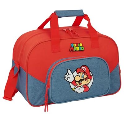 safta SUPER Mario Sporttasche, Rucksack, ideal für Kinder verschiedener Altersgruppen, bequem und vielseitig, Qualität und Widerstandsfähigkeit, 40 x 23 x 24 cm safta SUPER Mario Sporttasche, Rucksack, ideal für Kinder verschiedener Altersgruppen, bequem und vielseitig, Qualität und Widerstandsfähigkeit, 40 x 23 x 24 cm