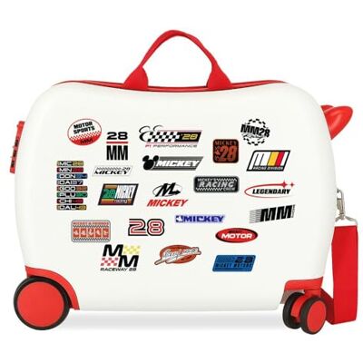 Disney Joumma Mickey Racing Kinderkoffer Weiß 50x38x20 cm Hartschale ABS Seitliches Zahlenschloss 34 l 2,1 kg 2 Doppelrollen Handgepäck Disney Joumma Mickey Racing Kinderkoffer Weiß 50x38x20 cm Hartschale ABS Seitliches Zahlenschloss 34 l 2,1 kg 2 Doppelrollen Handgepäck
