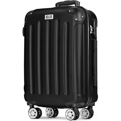POSH Koffer Groß aus ABS 100L Innenvolumen Leichter 3,7kg Hartschalenkoffer 75x50x30 cm Reisekoffer mit Zahlenschloss 360° Leichtlauf Rollen Für Reisen von 10–14 Tagen, Schwarz POSH Koffer Groß aus ABS 100L Innenvolumen Leichter 3,7kg Hartschalenkoffer 75x50x30 cm Reisekoffer mit Zahlenschloss 360° Leichtlauf Rollen Für Reisen von 10–14 Tagen, Schwarz