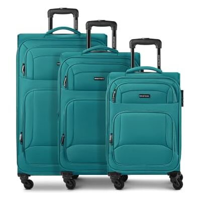 SMARTBOX Weichgepäck Koffer-Set 3-teilig für Damen & Herren leichte & stabile Reise-Trolleys, hochwertiges Softcase, 4 Rollen & Zahlenschloss erweiterbar mit Dehnfalten (Edition 04) SMARTBOX Weichgepäck Koffer-Set 3-teilig für Damen & Herren leichte & stabile Reise-Trolleys, hochwertiges Softcase, 4 Rollen & Zahlenschloss erweiterbar mit Dehnfalten (Edition 04)