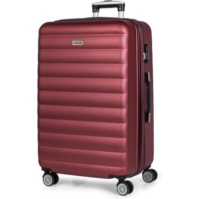 ITACA Koffer Groß, Koffer Mit Rollen Für Komfortable Reisen Mit Stabiler Bauweise, Modernem Design Und Sicherem Transport Zahlenschloss Erweiterbares Volumen., Granat ITACA Koffer Groß, Koffer Mit Rollen Für Komfortable Reisen Mit Stabiler Bauweise, Modernem Design Und Sicherem Transport Zahlenschloss Erweiterbares Volumen., Granat