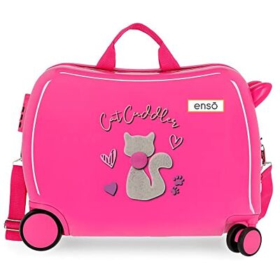 Enso Cat Cuddler Kinderkoffer, Rosa, 50 x 38 x 20 cm, starr, ABS-Kombinationsverschluss, 34 l, 1,8 kg, 4 Räder, Handgepäck Enso Cat Cuddler Kinderkoffer, Rosa, 50 x 38 x 20 cm, starr, ABS-Kombinationsverschluss, 34 l, 1,8 kg, 4 Räder, Handgepäck