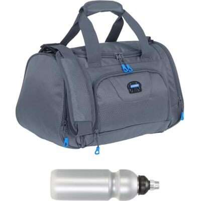 Elephant Sporttasche klein 42 cm Gym Bag Sport Trainer 1242 grau +Flasche titan grey Damen Herren Kinder Schule Reise Arbeit Fitness Tasche Gymbag Sportstudio 18 L Elephant Sporttasche klein 42 cm Gym Bag Sport Trainer 1242 grau +Flasche titan grey Damen Herren Kinder Schule Reise Arbeit Fitness Tasche Gymbag Sportstudio 18 L