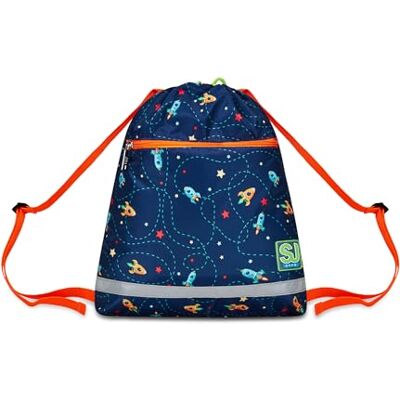 SJ GANG STYLE JAM GANG SJ Gang Sakki Bag, Blau, Space Trip, Turnbeutel für Grund- und Mittelschulen, Kinder, Jungen SJ GANG STYLE JAM GANG SJ Gang Sakki Bag, Blau, Space Trip, Turnbeutel für Grund- und Mittelschulen, Kinder, Jungen