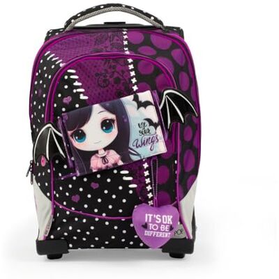 GO POP Giochi Preziosi Trolley 2R Dark Love, Front- und Innentasche, gepolsterte Rückenlehne und Schultergurte, Griff aus Stoff und Teleskop, Wagen mit verstärkten Rädern, geformte GO POP Giochi Preziosi Trolley 2R Dark Love, Front- und Innentasche, gepolsterte Rückenlehne und Schultergurte, Griff aus Stoff und Teleskop, Wagen mit verstärkten Rädern, geformte