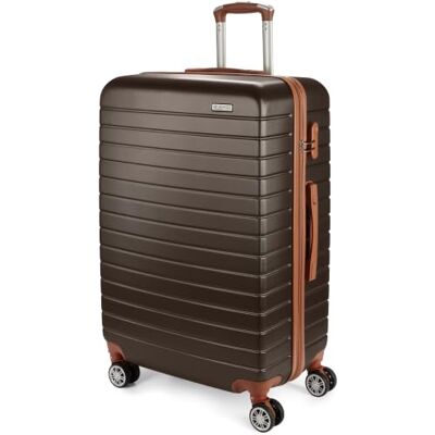 BRUBAKER Hartschalen Koffer Paris Reisekoffer Trolley mit Zahlenschloss, 4 Rollen und Komfort Tragegriffen Rollkoffer 49 x 76,5 x 29,5 cm ABS Hartschalenkoffer (XL Braun und Hellbraun) BRUBAKER Hartschalen Koffer Paris Reisekoffer Trolley mit Zahlenschloss, 4 Rollen und Komfort Tragegriffen Rollkoffer 49 x 76,5 x 29,5 cm ABS Hartschalenkoffer (XL Braun und Hellbraun)