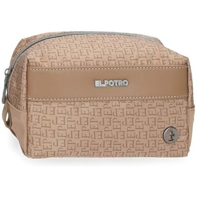 El Potro Luna Kulturbeutel, Beige, 17,5 x 10,5 x 9,5 cm, Polyester mit Details aus Kunstleder von Joumma Bags El Potro Luna Kulturbeutel, Beige, 17,5 x 10,5 x 9,5 cm, Polyester mit Details aus Kunstleder von Joumma Bags