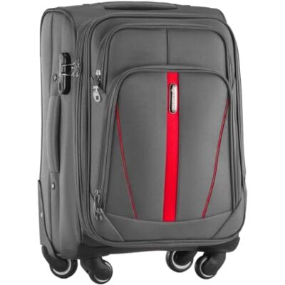 Diamond Weichschalen-Kabinenkoffer S 20" – Grau, Codura 1200D, 360° Rollen, Zahlenschloss, Erweiterbar, 40–50 L, Leicht & Robust Diamond Weichschalen-Kabinenkoffer S 20" – Grau, Codura 1200D, 360° Rollen, Zahlenschloss, Erweiterbar, 40–50 L, Leicht & Robust