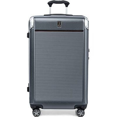Travelpro Platinum Elite Hardside erweiterbares aufgegebenes Gepäck, Spinner mit 8 Rädern, TSA-Schloss, Hartschalen-Koffer aus Polycarbonat, Vintage-Grau, kariert, groß, 77x46x35 cm Travelpro Platinum Elite Hardside erweiterbares aufgegebenes Gepäck, Spinner mit 8 Rädern, TSA-Schloss, Hartschalen-Koffer aus Polycarbonat, Vintage-Grau, kariert, groß, 77x46x35 cm