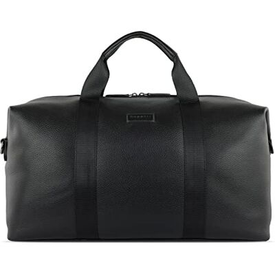 Bugatti ELSA Reisetasche aus Leder, Weekender für den Urlaub, Gymtasche für Sport, schwarz Bugatti ELSA Reisetasche aus Leder, Weekender für den Urlaub, Gymtasche für Sport, schwarz