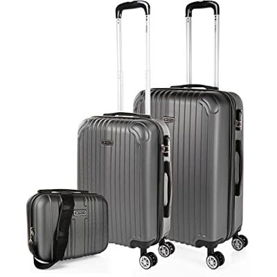 ITACA Koffer Set Mit Rollen In Groß Für Reisen Reisekoffer Set Aus Robuster Har ITACA Koffer Set Mit Rollen In Groß Für Reisen Reisekoffer Set Aus Robuster Har