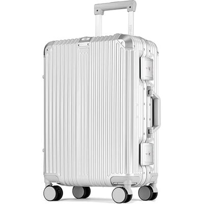 POSH Handgepäck Koffer M Hartschale 60x40x25 cm Polycarbonat Trolley mit Aluminium Rahmen & 2 TSA-Schlössern Leise 360° Rollen Robuster Business Reisekoffer 47L Inklusive Kofferschutzhülle POSH Handgepäck Koffer M Hartschale 60x40x25 cm Polycarbonat Trolley mit Aluminium Rahmen & 2 TSA-Schlössern Leise 360° Rollen Robuster Business Reisekoffer 47L Inklusive Kofferschutzhülle