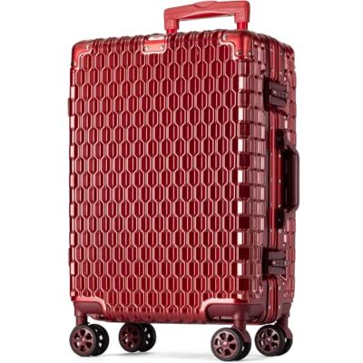POSH Groß Koffer Hartschale Polycarbonat Trolley mit Aluminium Rahmen & 3 TSA-Schlössern, Leise 360° Doppelrollen, Extra Großer Reisekoffer 80 cm, 120 L POSH Groß Koffer Hartschale Polycarbonat Trolley mit Aluminium Rahmen & 3 TSA-Schlössern, Leise 360° Doppelrollen, Extra Großer Reisekoffer 80 cm, 120 L