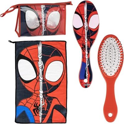 CERDÁ LIFE'S LITTLE MOMENTS Kulturbeutel für Reisen, Zubehör mit Kamm, Handtuch und Spidey-Tasche, Spidey-Kulturbeutel für Reisen oder Schule, rot, Transparente Kosmetiktasche mit Reißverschluss CERDÁ LIFE'S LITTLE MOMENTS Kulturbeutel für Reisen, Zubehör mit Kamm, Handtuch und Spidey-Tasche, Spidey-Kulturbeutel für Reisen oder Schule, rot, Transparente Kosmetiktasche mit Reißverschluss