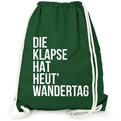 MoonWorks Turnbeutel Die Klapse hat heute Wandertag Gym Bag Sack Witzig Lustig Sprüche Dunkelgruen unisize MoonWorks Turnbeutel Die Klapse hat heute Wandertag Gym Bag Sack Witzig Lustig Sprüche Dunkelgruen unisize