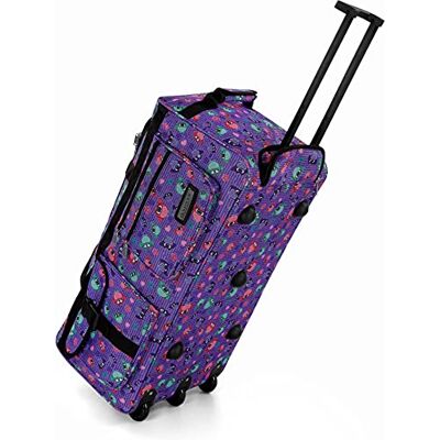 normani Reisetasche mit Rollen 80 Liter Volumen Reise-Trolley mit großem Hauptfach Weichgepäck Weekender Saunatasche Crazy Owl XXL normani Reisetasche mit Rollen 80 Liter Volumen Reise-Trolley mit großem Hauptfach Weichgepäck Weekender Saunatasche Crazy Owl XXL