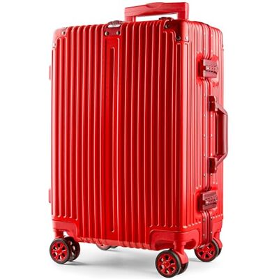 POSH Mittelgroß Koffer L Aluminium Rahmen Hartschale Polycarbonat Trolley mit TSA-Schlössern Robuster Business 75L Reisekoffer 68x46x27 cm Inklusive Kofferschutzhülle Für Reisen von 4–7 Tagen POSH Mittelgroß Koffer L Aluminium Rahmen Hartschale Polycarbonat Trolley mit TSA-Schlössern Robuster Business 75L Reisekoffer 68x46x27 cm Inklusive Kofferschutzhülle Für Reisen von 4–7 Tagen