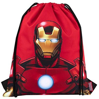 Marvel Comics – Sakky Kids Iron Man Kordelzugbeutel – Schultasche für Kinder – Offizielles Merchandise-Geschenk für Jungen Marvel Comics – Sakky Kids Iron Man Kordelzugbeutel – Schultasche für Kinder – Offizielles Merchandise-Geschenk für Jungen