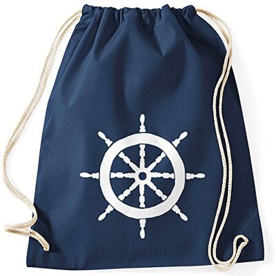MoonWorks Turnbeutel Steuerrad Segeln Hipster Beutel Tasche Sportbeutel Gymsac Gymbag Navy unisize MoonWorks Turnbeutel Steuerrad Segeln Hipster Beutel Tasche Sportbeutel Gymsac Gymbag Navy unisize