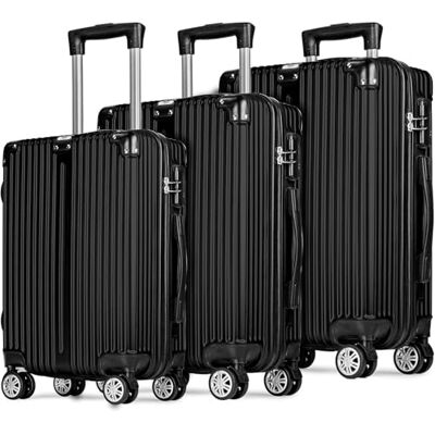 POSH Kofferset 3 teilig Hartschale ABS – Reisekoffer Set Handgepäck, Mittel, Groß – Leichtes Trolley Set mit leisen 360° Zwillingsrollen – Stabile Koffer mit Zahlenschloss POSH Kofferset 3 teilig Hartschale ABS – Reisekoffer Set Handgepäck, Mittel, Groß – Leichtes Trolley Set mit leisen 360° Zwillingsrollen – Stabile Koffer mit Zahlenschloss