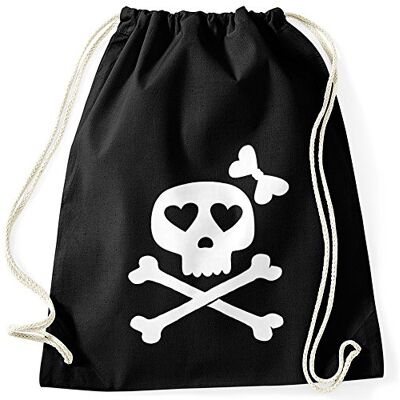MoonWorks Turnbeutel Knochen Bones Totenkopf Pirat Hipster Beutel Tasche Sportbeutel Gymsac Gymbag Schwarz unisize MoonWorks Turnbeutel Knochen Bones Totenkopf Pirat Hipster Beutel Tasche Sportbeutel Gymsac Gymbag Schwarz unisize