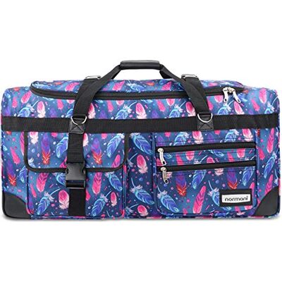 normani Stabile Reisetasche Trolley Big Size XL 80-150 Liter mit 2 Rollen –Robust und wasserabweisend Leichter Reisetrolley XL Tasche NEU Verschiedene Größen Fancy Feathers / 100 Liter XXL normani Stabile Reisetasche Trolley Big Size XL 80-150 Liter mit 2 Rollen –Robust und wasserabweisend Leichter Reisetrolley XL Tasche NEU Verschiedene Größen Fancy Feathers / 100 Liter XXL